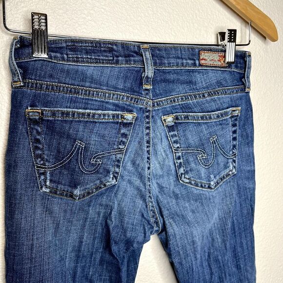 AG Adriano Goldschmied The Premiere Skinny Straight Distressed Jeans Size 25R - Picture 5 of 8